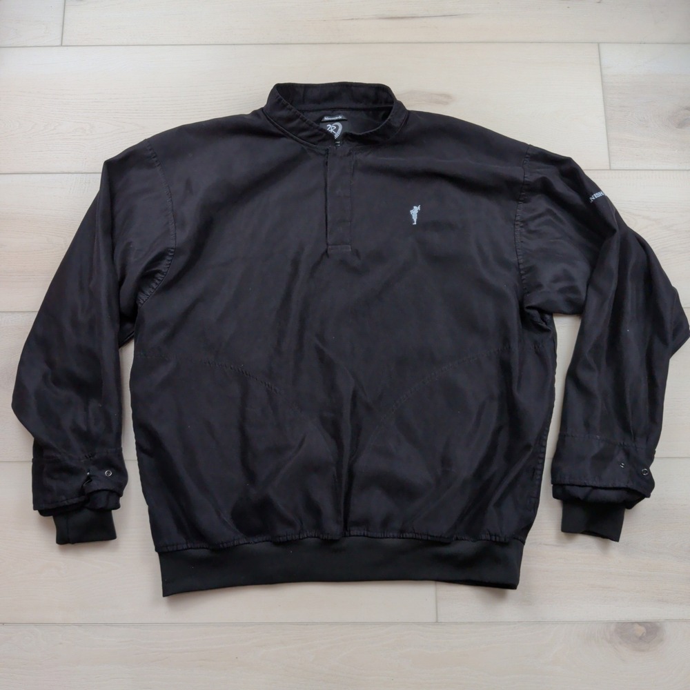 Zero Restriction Mens Microsuede Golf Windshirt Spanish Bay Black XL Pullover